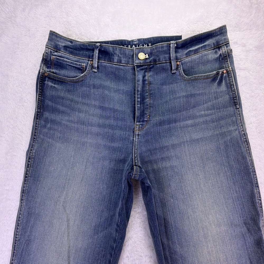 White House Black Market Womens 14 Jeans The High-Rise Straight Crop Stretch NWT - Picture 2 of 5